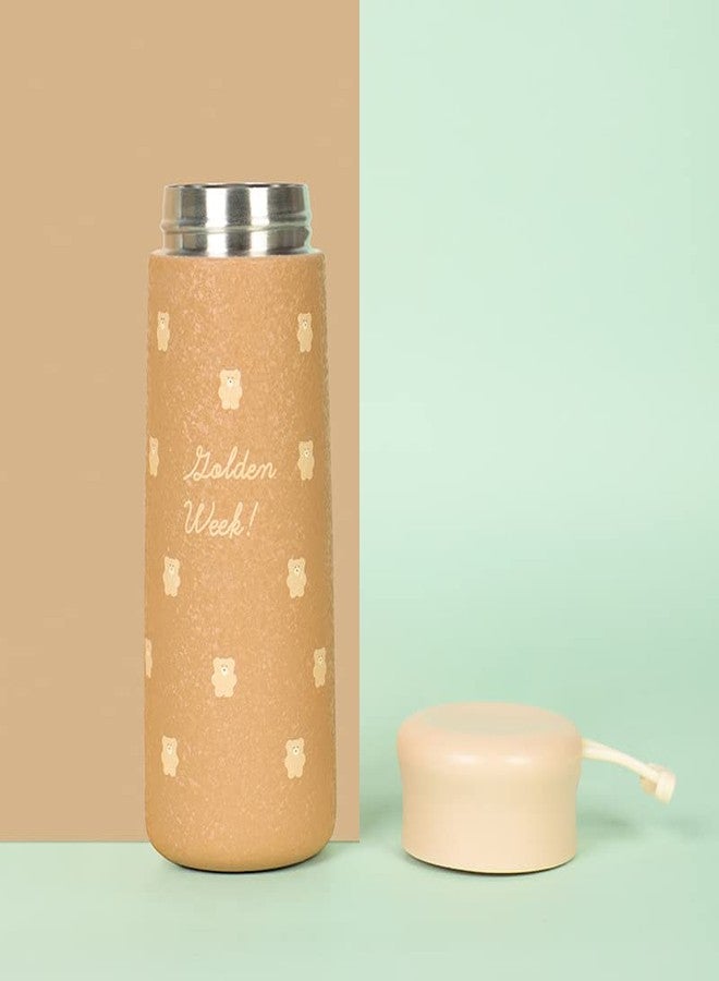 TEMSON Cartoon Design Hot and Cold-Water Bottle for Kids - Insulated Stainless Steel Bottle, BPA Free Double Walled Vacuum Insulated SS304 Bottle, Double-Wall Thermos Flask (350 ML) (BW-1712) (C) - Image 3